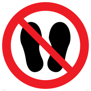 Do not step or stand here symbol only